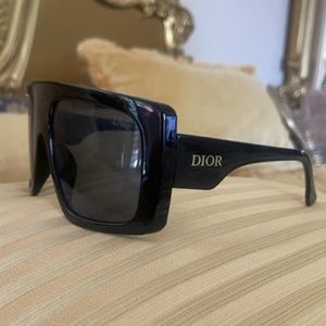 Dior sunglasses large oversized monogram logo gold PLEASE READ DESCRIPTION